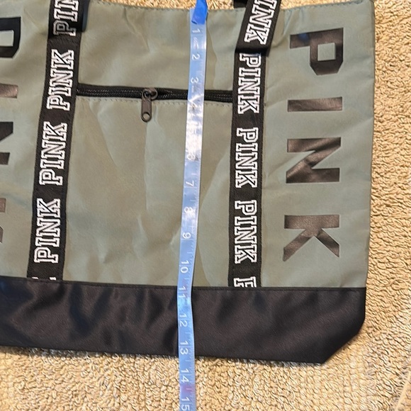 PINK Green and Black Color-Blocked Tote - Picture 2 of 9